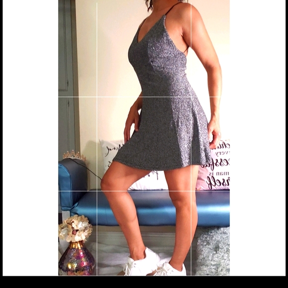 H&M divided dress♡size S ♡ black and silver with sparkles color - Picture 8 of 13